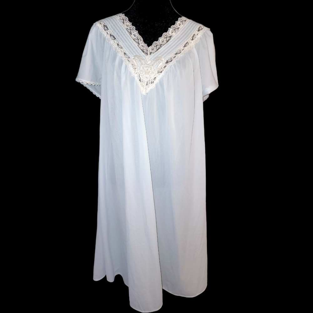 🩵Vtg 70s Baby Blue Nighty